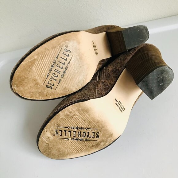 Seychelles Our Heroine Distressed Leather Ankle Bootie in Clay Size 9 - Picture 4 of 6